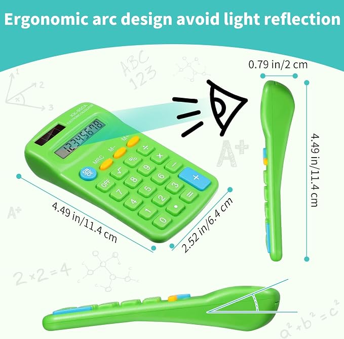 Flutesan 30 Pack Pocket Calculator,Green, Red, Blue | Mini 4 Function Calculators, for Students Kids, Small Battery Powered Bulk, Basic Handheld, for School Classroom Home Office