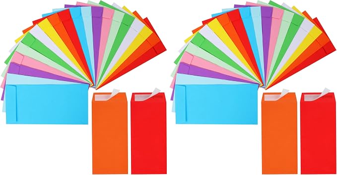 Cash Envelopes -120 Envelopes Money Saving Challenge, 3.2x6.6inch Money Envelopes for Budgeting, Coins, Checks, Gift Cards & Tickets (Pack of 2)