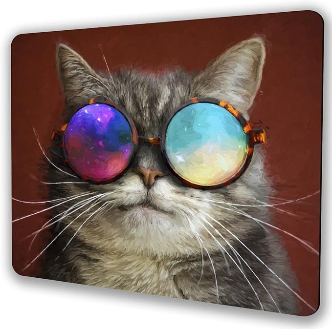 Cat Mouse Pad with Personalized Design Computer Laptop Non-Slip Rubber Mouse Pad 9.5x7.9 Inch