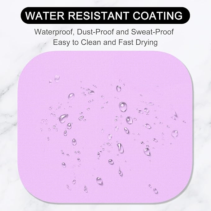 Hsurbtra Mouse Pad, Premium-Textured Small Square Mousepad 8 x 9 Inch Purple, Thick 3 mm Anti-Slip Waterproof Rubber Pretty Cute Computer Mat for Office Home Gaming Laptop Men Women Kids