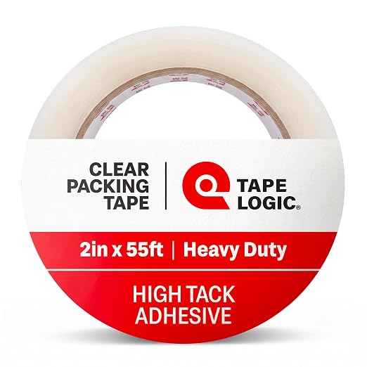 Tape Logic Packing Tape (1-Roll), 2" x 55 yd - Heavy Duty Packaging Tape Refill for Shipping, Moving, Order Fulfillment, Hot Melt 2.2 Mil
