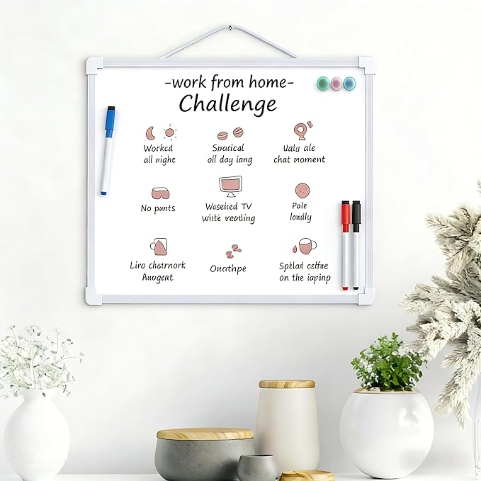 MaxGear Small Dry Erase Board, 14"x11" Double Sided Whiteboard, White Frame (Pack of 2)