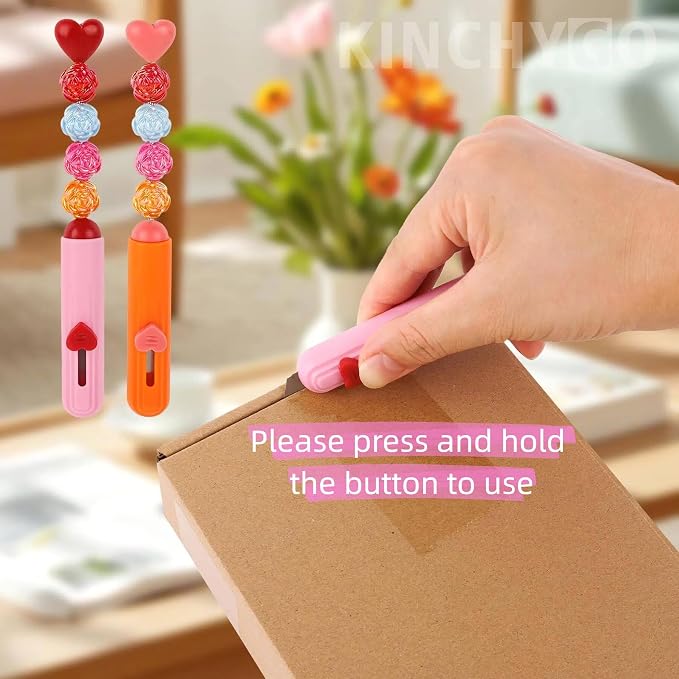 10 Pack Beadable Letter Openers Blanks Heart Metal | Beaded Envelope Opener for Slitter Mail 10 Colors