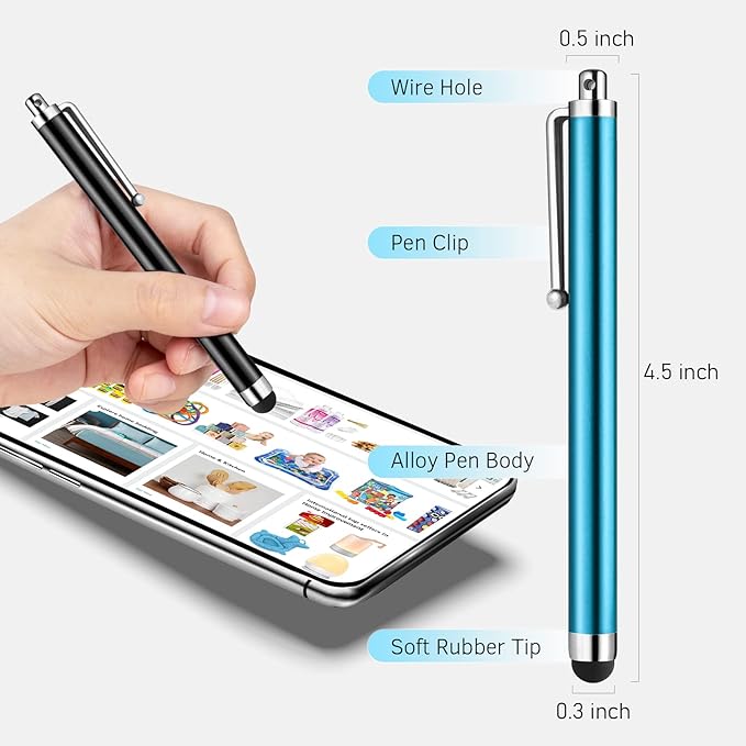 Stylus Pens for Touch Screens, Abiarst High Precision Universal Stylus for iPad iPhone Tablets Samsung Galaxy All Capacitive Touch Screens (30-Pack)