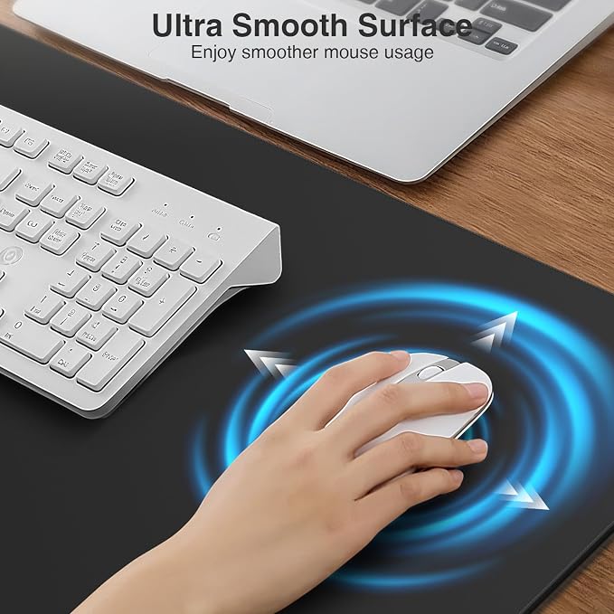 Magnetic Wireless Charging Mouse Pad, 31.5"x15.8", with 20W Adapter, Black | Large Gaming Desk Mat for Keyboard/Laptop, Non-Slip Base, Waterproof Ultra-Smooth Surface Mousepad for Gamer, Office & Home