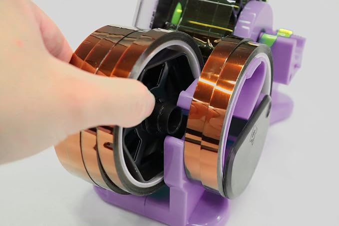 Purple Heat Tape Dispenser Sublimation - Multiple Roll Cut Heat Tape Dispenser 1" & 3" Core Double Reel Cores Sublimation for Heat Transfer Tape, Semi-Automatic Tape Dispenser with Compartment Slots