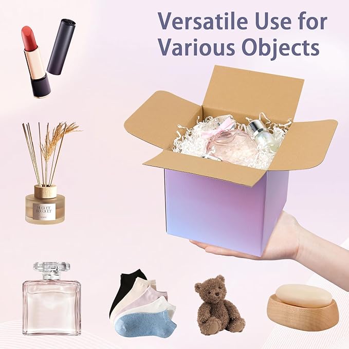 FORBFAN 6 x 6 x 6 Shipping Boxes, 30 Pack Corrugated Cardboard Mailing Boxes for Small Business, Colorful Packing Boxes for Small Orders & Packaging