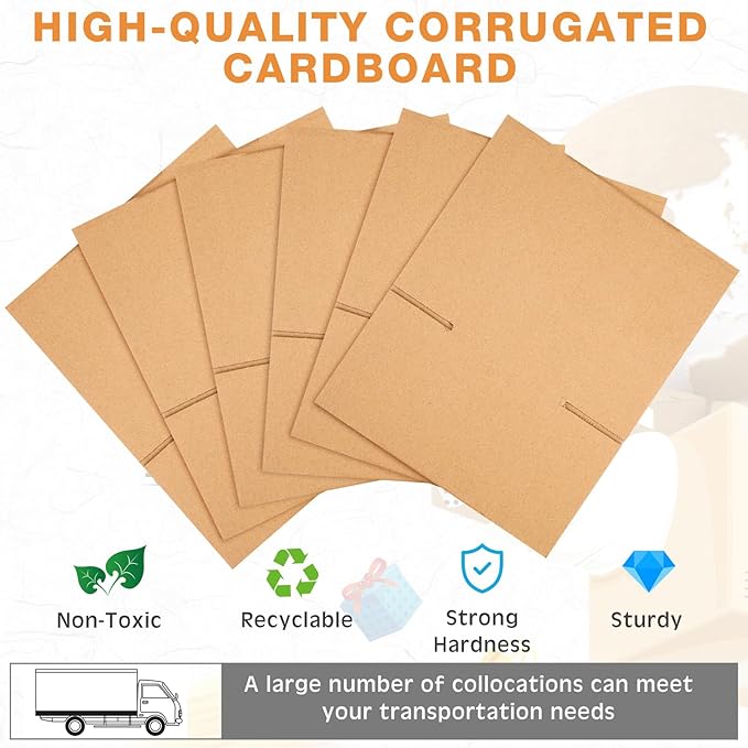 Yeaqee 72 Pcs Shipping Boxes Corrugated Cardboard Small Shipping Boxes for Packaging Mailing Packing Moving Small Business Storage Crafts Gifts(6x4x4 Inch,Kraft Color)