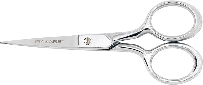 Fiskars 12-92977097J Forged Embroidery Scissors, 4 Inch, Gray