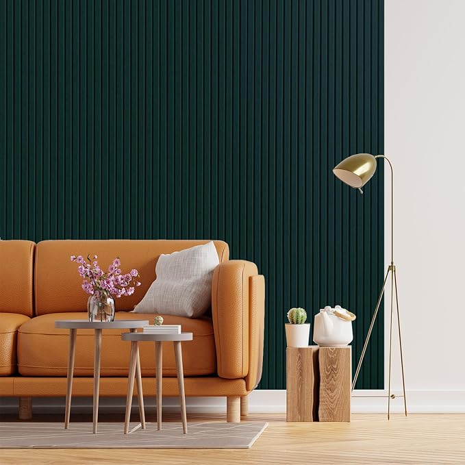 48" x 36" Large Felt Bulletin Board 1/2" Thick, Forest Green | 12 Pack Felt Tiles, Cork Board Alternative, 60 Adhesive Tabs, Pin Board for Home Office Decor with Easy Install