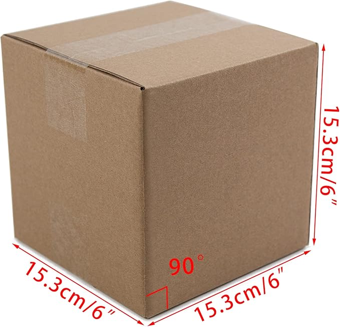 Shipping Boxes 6x6x6 Inches Small Corrugated Cardboard Boxes, 25 Pack