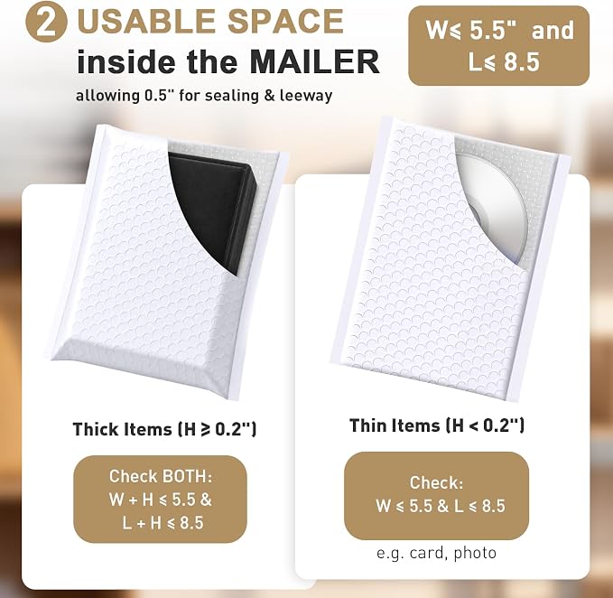 𝟒𝟎%𝟎𝐟𝐟 Bubble Mailers 6x10" 100Pack: Self Seal Mailing Envelopes White | Padded Envelopes Usable Size 𝟔𝐱𝟗 for Small Business - Waterproof Tear-Resistant - Shipping Bags for Jewelry Holiday Gifts