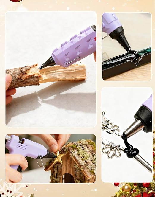 Black Full Size Hot Glue Sticks(30 Pcs),7.9" x 0.43" Glue Gun Sticks | Perfect for Full Size Hot Glue Gun,Easily Create and Bond Crafts on Wood,Plastic,Glass,Flowers,Fabrics,Foam,Jewellery
