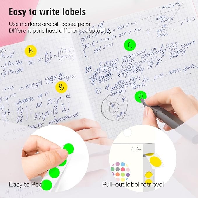 PARLAIM 1/2" Circle Dot Stickers 2 Rolls Pack 2000 Color Coded Labels for Home Commerce Business, Fluorescent Green + Yellow