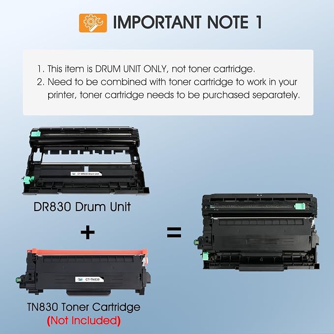 DR830 Drum Unit DR-830 for Brother DR 830 Drum Unit HL-L2460DW Printer | Compatible for HL-L2460DW HL-L2405W DCP-L2640DW HL-L2400D HL-L2460DWXL HL-L2865DW HL-L2480DW MFC-L2807DW Printer (2-Pack)