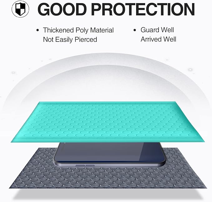 UCGOU Bubble Mailers 5x8.6" Usable Size 5x7" Padded Envelopes Teal 50 Pack | Waterproof Lightweight Opaque Self Seal Adhesive Boutique Padded Shipping Bags for Jewelry Makeup Supplier Small Business