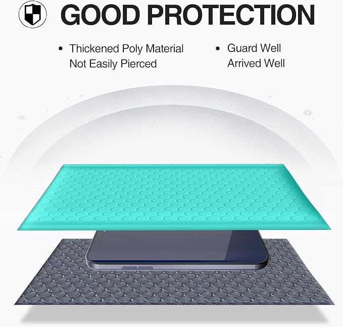 UCGOU Bubble Mailers 4x8" Teal 100 Pack Usable Size 4x7" Padded Envelopes | Opaque Self Seal Adhesive Waterproof Boutique Padded Envelopes for Jewelry Makeup Small Bubble Mailers for Trading Cards #000