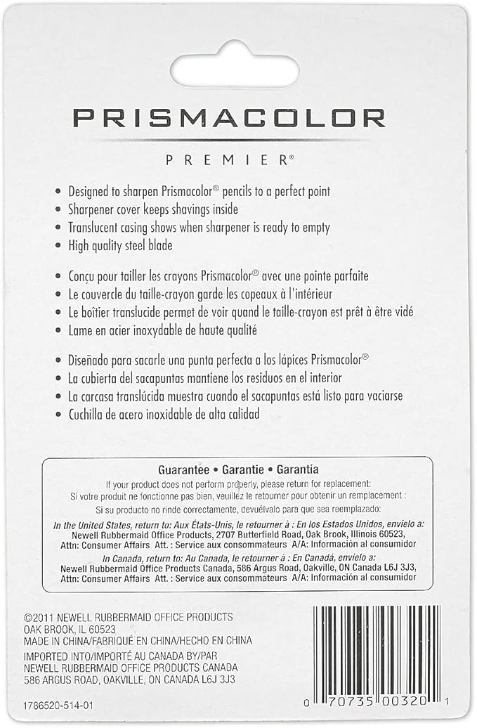 Prismacolor Premier Pencil Sharpener - Writing, Drawing, Sketching, Art Supplies
