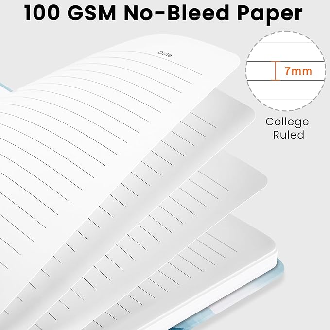 Lined Spiral Journal Notebook, A5 College Ruled Notebook for Journaling, Note-Taking, and Daily Planning, Durable Hardcover with an Elegant Design, Mountain
