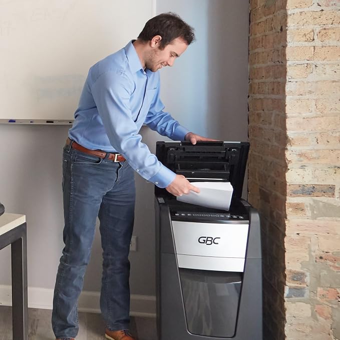 GBC 300M Paper Shredder, Auto Feed+, 300 Sheet Capacity, Micro-Cut, Office Shredding (WSM1757609)