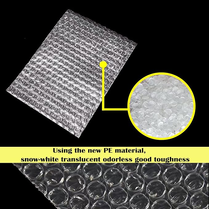 100PCS 4x6 Inch Bubble Pouch Wraps, Clear Bubble Out Bags for Packing, Double Walled Shockproof Foam Cushioning Bags for Moving and Shipping Fragile Item