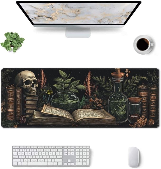 Dark Academia Mouse Pad XL Large Mousepad Non Slip Rubber Base Desk Mat for Laptop Computer Gaming 31.5" X 12"