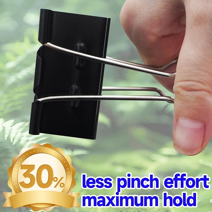 2 Inch Binder Clips(12 Pack), Upgrade Support Points Binder Clips | Extra Large Paper Clamps for Office and Home Supplies