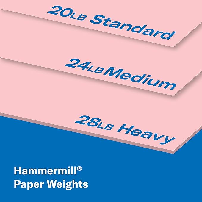 Hammermill Pink 20lb Colored Printer Paper, 8.5 x 14, 500 Sheets, Made in USA