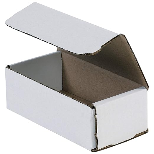 Box USA Small Shipping Boxes 6"L x 3"W x 2"H, 50-Pack - White Box Crush-Proof Mailers for Packaging, Storage, Gifts or Bulk Business Orders