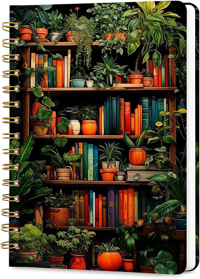 Lined Spiral Journal Notebook for Work A5, 160 Pages, Shelf | College Ruled Spiral Journal for Women, Hardcover with Elegant Design for Note-Taking, 5.5 * 8.25 inch