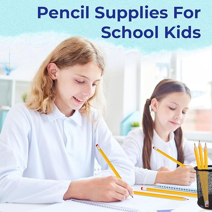 Rosmonde Pencils Bulk, 50,000 Pack, Pre Sharpened #2, Pencils Set, Easy Hold Grip With Erasers On Top, Mega Bulk Supply for Teachers, School Districts, Classroom Stocking & Back to School Programs