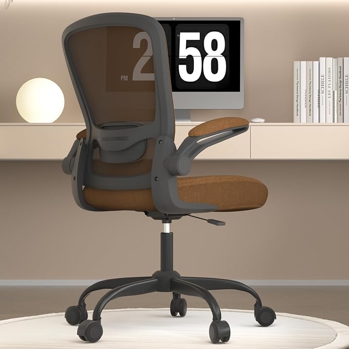 Mimoglad Office Chair, Ergonomic Desk Chair with Adjustable Lumbar Support, High Back Mesh Computer Chair with Flip-up Armrests-Task Chairs, Executive Chair for Home Office | Supports 300 lbs · Seat 19.48"–23.4" · Breathable mesh · 20–30 min assembly ·...