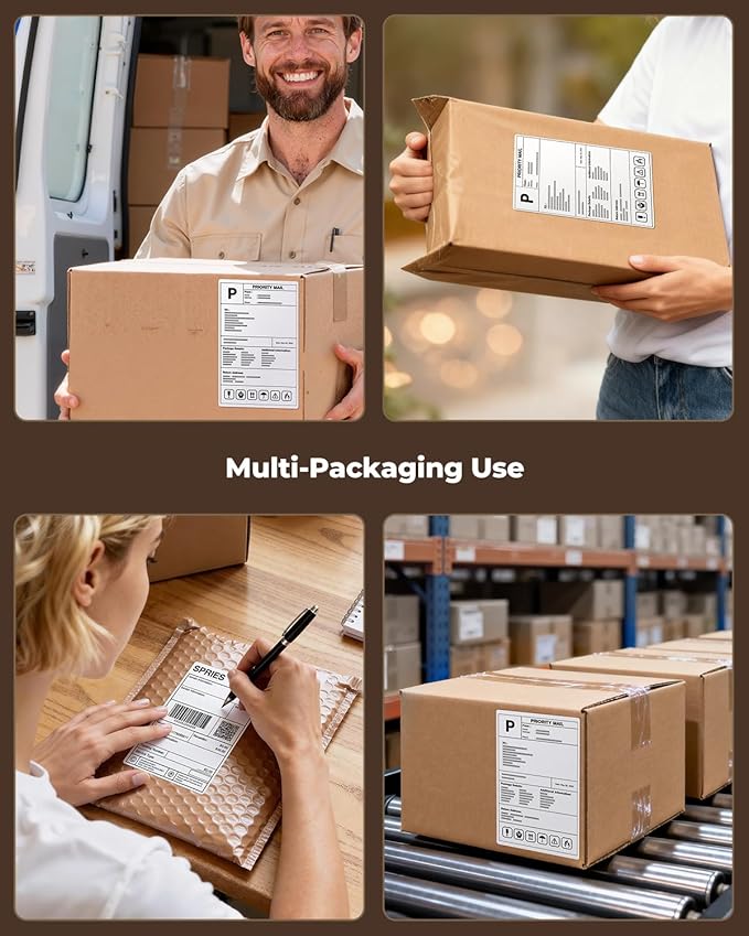 SVANTTO 4x6 Thermal Labels, Strong Adhesive and Perforated Shipping Labels, Thermal Printer Labels for Mailing Postage Address（1000Pcs/2 Stack）