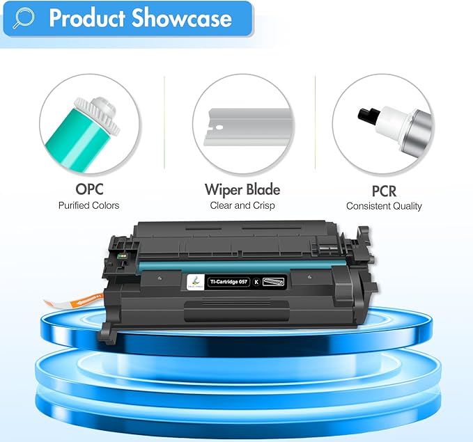 TRUE IMAGE 057 Toner Cartridge Replacement for Canon 057 057H CRG-057 ImageCLASS MF445dw MF448dw LBP226dw LBP227dw LBP228dw MF449dw MF445 LBP220 LBP230 MF440 MF450 Laser Printer Ink (Black, 2-Pack)