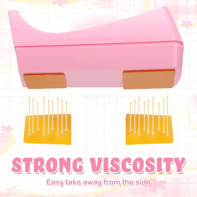 10 Pack Desktop Tape Dispensers Non Slip Base Bulk Set,Pink | Stable Weighted Bottom Prevents Sliding, Fits Standard Rolls, Ideal for Office Home Classroom Desk, Refills Not Included