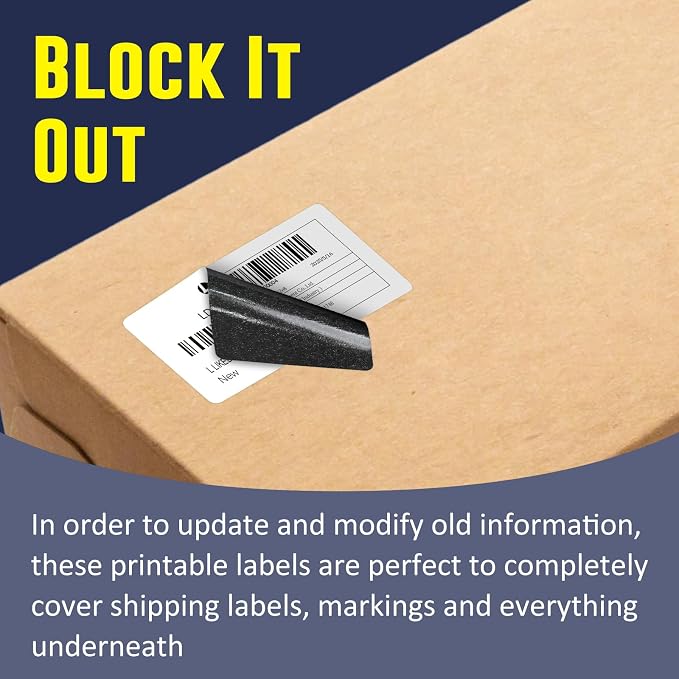 L LIKED 4" x 2" Direct Thermal Labels, 750 Barcode Shipping Labels (Pack of 2)