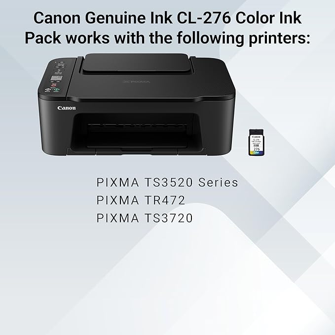 Canon CL-276 Genuine Color Ink Cartridge, Compatible with TS3520/3522, TR4720/4722, TS3720/3722