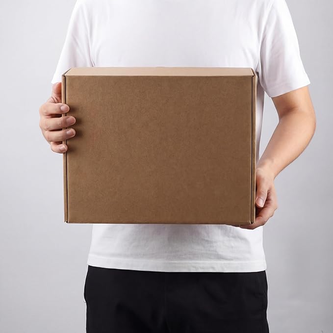 PHAREGE 12x10x4 Inch Shipping Boxes 15 Pack Brown, Tab Lock Tuck Top Mailer Boxes for Packaging Small Business, Cardboard Gift Boxes for Wrapping Mailing Present