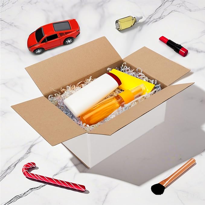 EXYGLO 40 Pack 9x6x4 Shipping Boxes for Small Business, White Corrugated Cardboard Small Box for Packaging, Moving, Mailing, and Storing