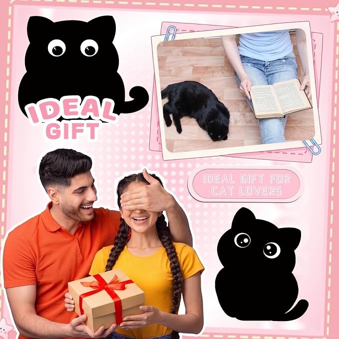 Estune 400 Pcs Black Cat Theme Sticky Notes Back to School Note Pads Cat Teacher Note Pads Stylish Practical Cute Funny Sticky Notes for Office Home Supplies