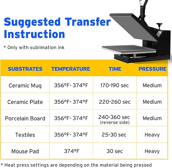 Printers Jack Sublimation Paper 100 Sheets 11" x 17" 120 gsm for Any Epson Sawgrass Inkjet Printer with Sublimation Ink for T-shirt, Ceramic, Mouse Pad, Towel, DIY Unique Gifts