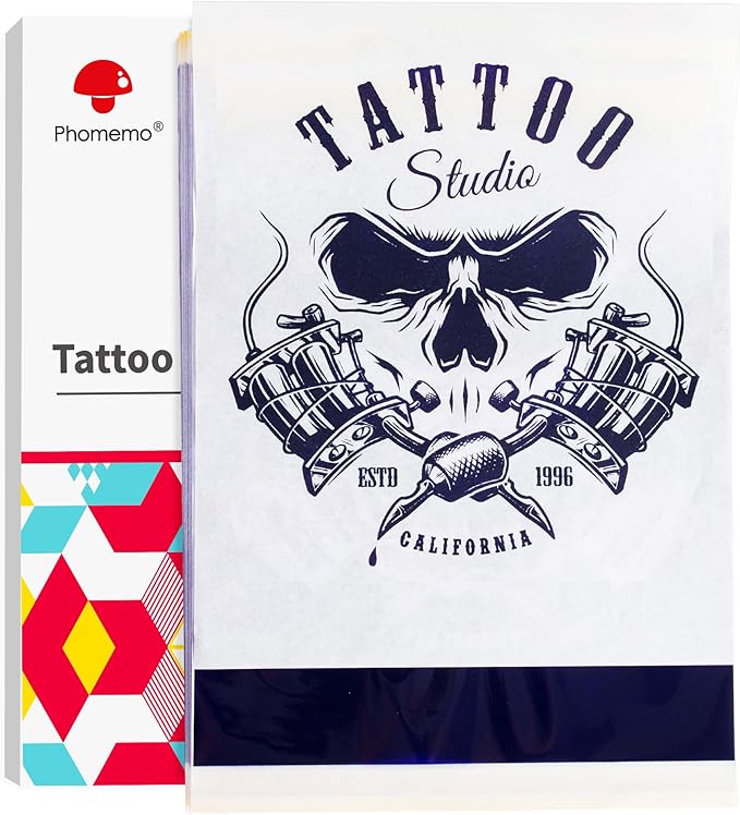 Phomemo (Upgraded) Tattoo Stencil Paper, 110 Sheets A4 Size Transfer Paper for Tattoo Supplies Kit, Compatible with M08F, TP81, Itari A886, Stencil Printers for Tattoo Artists & Beginners