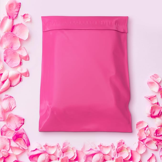 Pink Poly Mailers 24x24 in, Large Shipping Bags, 200 Pcs | Large shipping bags for clothes and mailing envelopes for packing shirts, hoodies, and apparel.