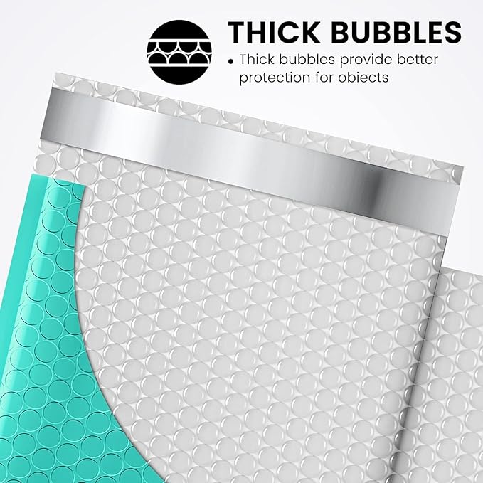 Fuxury Bubble Mailers 6x10" Teal Padded Envelopes 9600 Pack Bulk Strong Adhesion Full Pallet of Padded Mailers Thick Bubble Envelopes for Small Business Mailing Small Items,Jewelry,Makeup