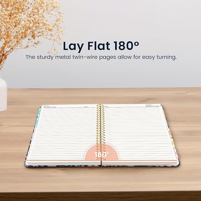 Large Spiral Notebook for Work, 8.5" x 11" Journal for Women, Cute 5 Subject Notebook with Removable Dividers & Tabs, College Ruled Lined Journal for Office and School, 280 Pages, Mushroom Garden