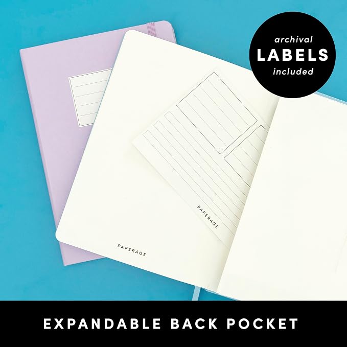 PAPERAGE Lined Journal Notebook, 3 Pack, (Burgundy), 160 Pages, Medium 5.6 in x 8 in - 100 GSM Thick Paper – Hardcover Journaling Notebook for Work, School & Note Taking