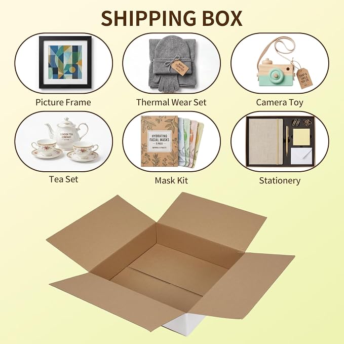 WIFTREY 12x12x3 inches White Shipping Boxes Pack of 15, Corrugated Cardboard Boxes 12 x 12 x 3 for Packaging Small Business, Moving, Mailing