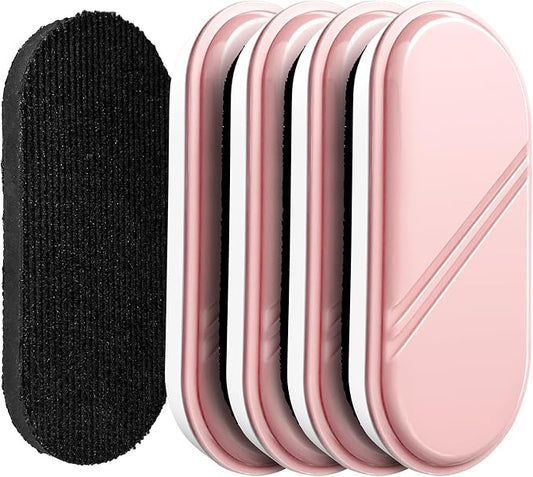 Dry Erase Board Eraser, Magnetic Detachable Whiteboard Eraser 4-Pack, White Board Erasers for Classroom, Glass Board Cleaner, Dry Erase Marker Eraser for Office School Home (Pink)