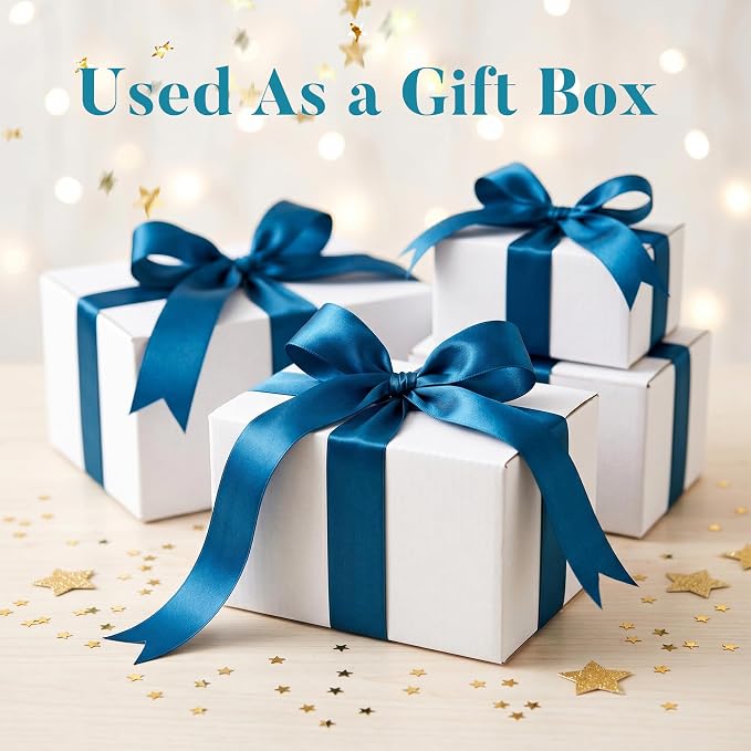Small Shipping Boxes 6x4x4 Set of 6 | White Corrugated Cardboard, Box for Packaging Small Business Mailing Moving Gifts Wrap, Easy Assemble