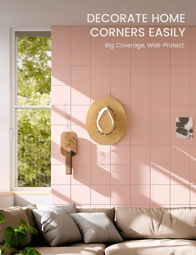 Fluxynara Large Felt Bulletin Board 48" x 36" Cork Board Alternative-12 Pack with 70 Safe Removable Adhesive Tabs, Cork Boards for Walls Cork Board for Home Office Classroom Pin Board-Pink